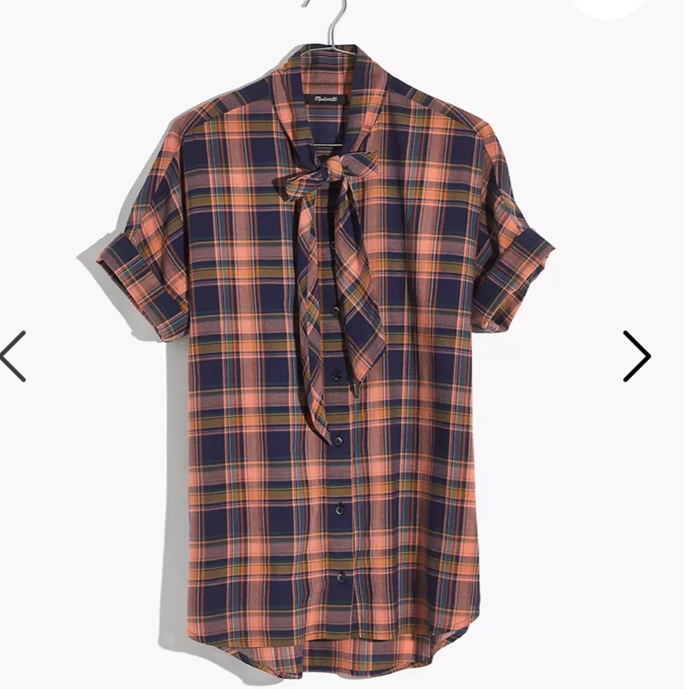 Madewell tie blouse